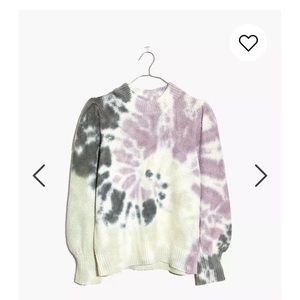 Madewell Tie Dye Puff Sleeve Sweater